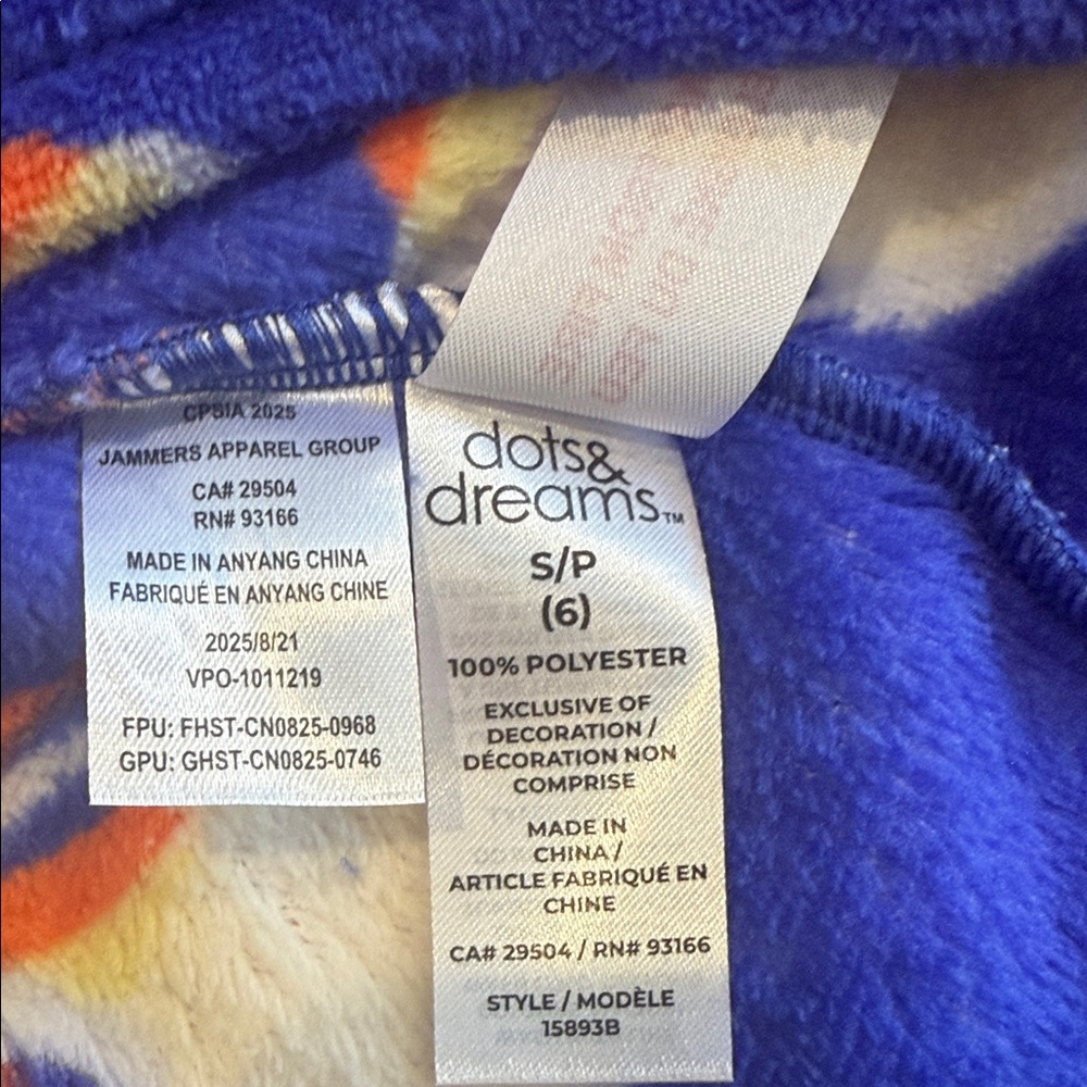 Dots & Dreams Cozy Blue Kids Pajama Top with Fun Print - Picture 9 of 9